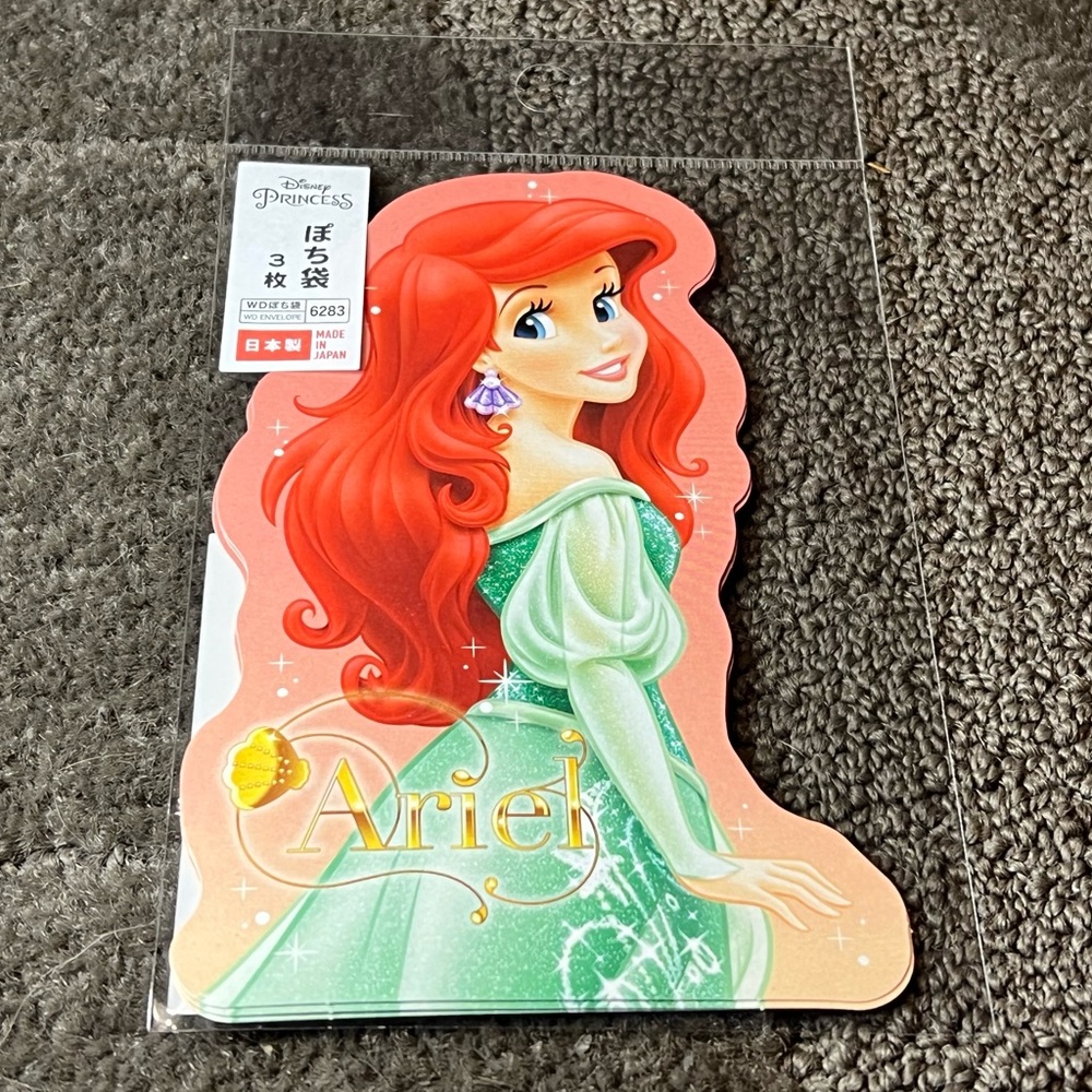 Disney Princess The Little Mermaid Ariel Card Envelopes Japan Exclusive Official